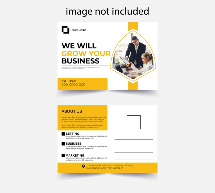diseño moderno de postales corporativas de negocios