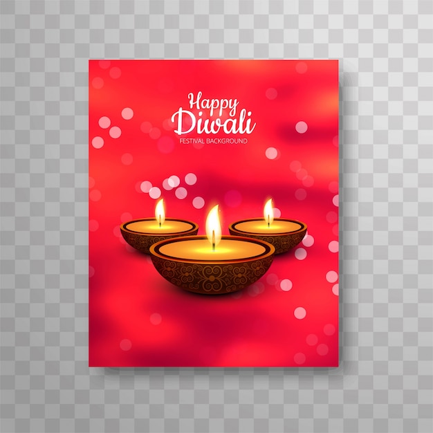 Diseño moderno rosa de flyer de diwali