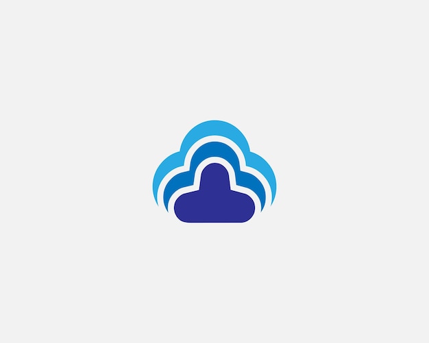 Diseño moderno del símbolo del logotipo de la nube
