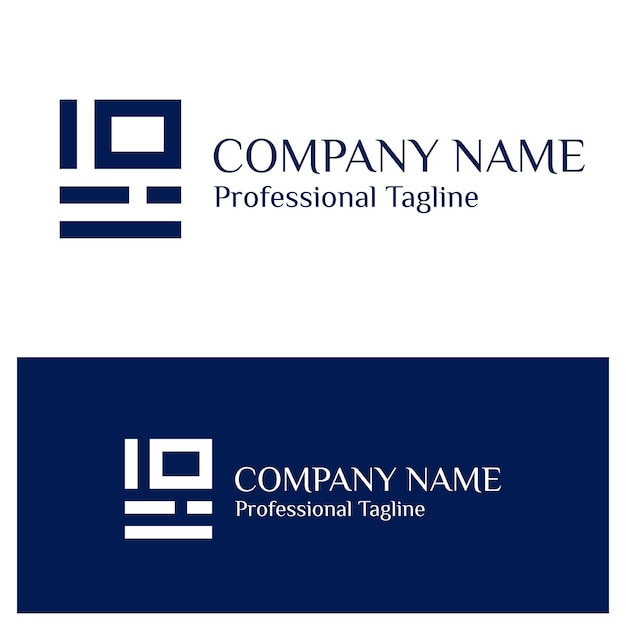 Diseño moderno y simple Vector logotipo único con línea de caja Perfecto para su empresa o su negocio