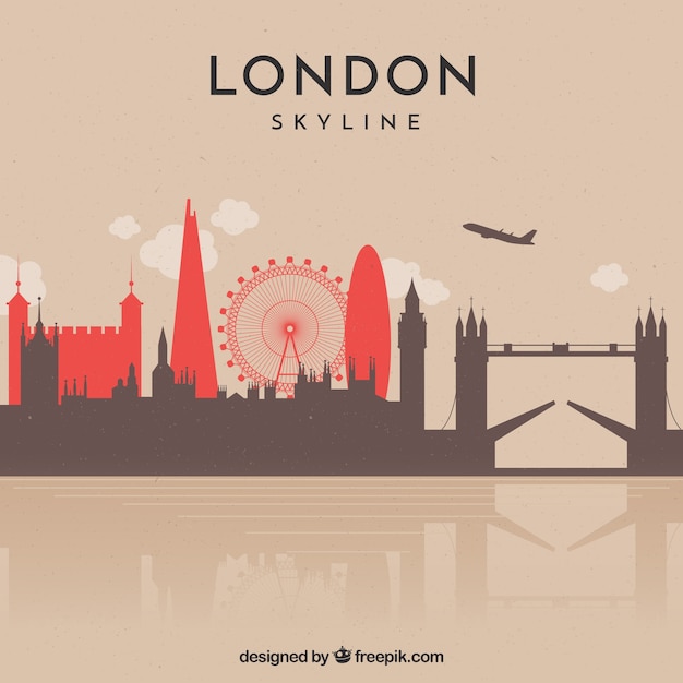 Vector diseño moderno de skyline de londres