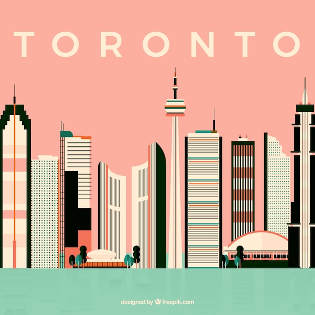 Diseño moderno de skyline de toronto