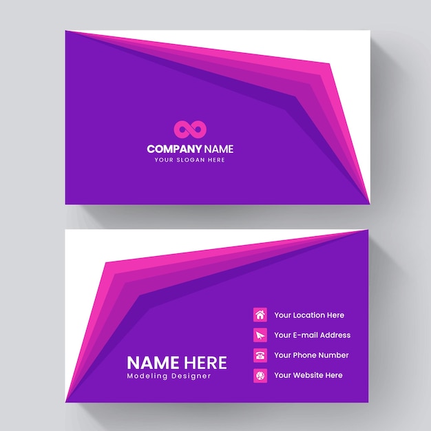 Diseño moderno de tarjeta de contacto corporativa