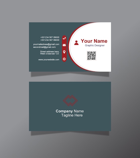 Diseño moderno de la tarjeta de negocios