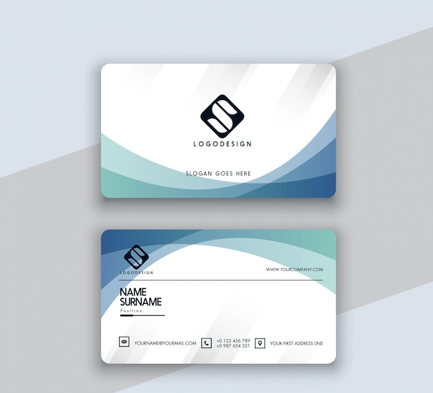 Diseño moderno de la tarjeta de negocios