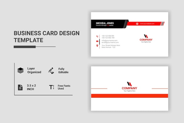 Diseño moderno de la tarjeta de negocios