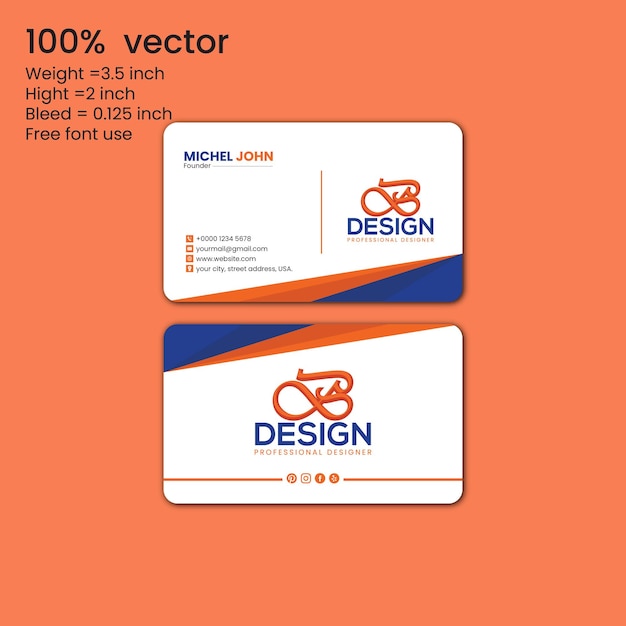 Vector diseño moderno de la tarjeta de negocios