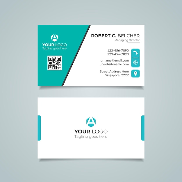 Diseño moderno de la tarjeta de negocios