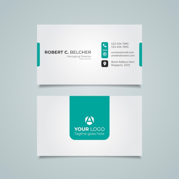 Diseño moderno de la tarjeta de negocios