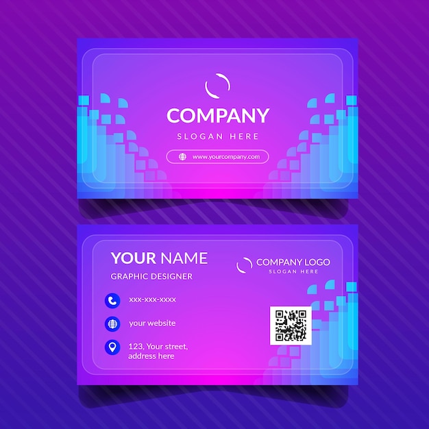 Diseño moderno de tarjeta de presentación en color rgb