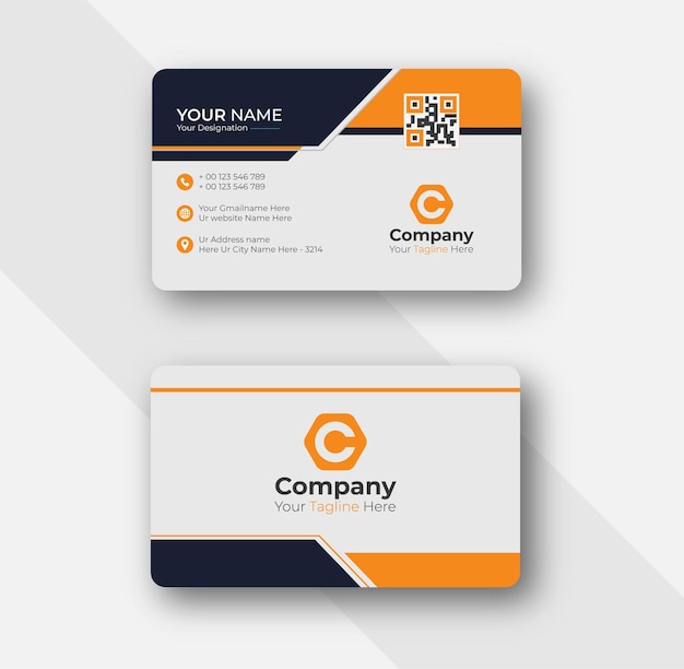 Diseño moderno de tarjeta de visita corporativa