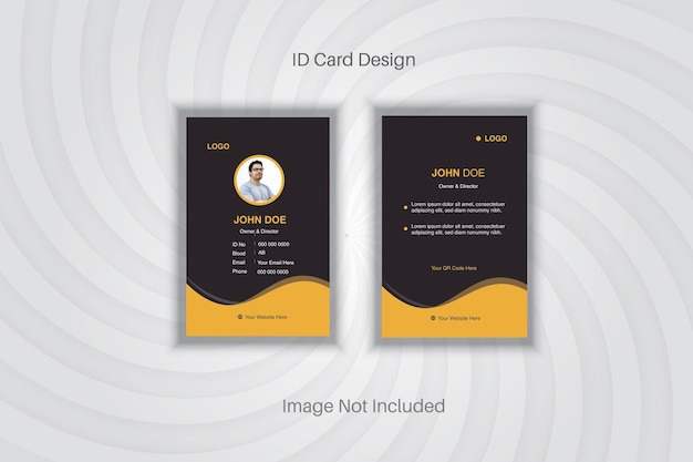 Diseño moderno de las tarjetas de identidad