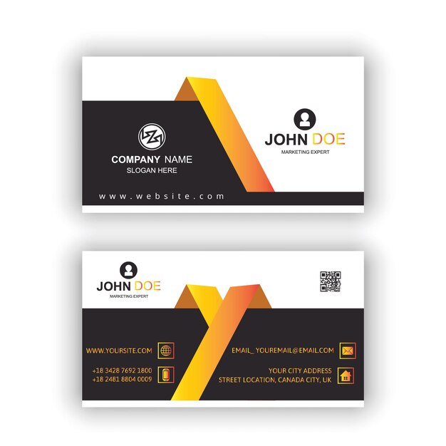 Diseño moderno de tarjetas de visita corporativas en estilo profesional