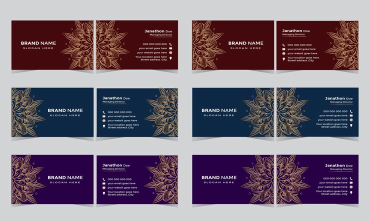 Diseño moderno de tarjetas de visita corporativas