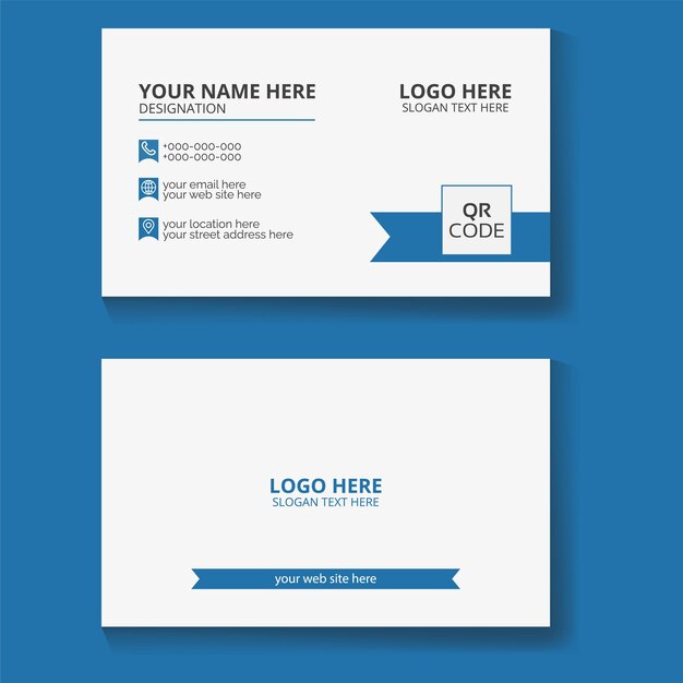 Diseño moderno de tarjetas de visita corporativas