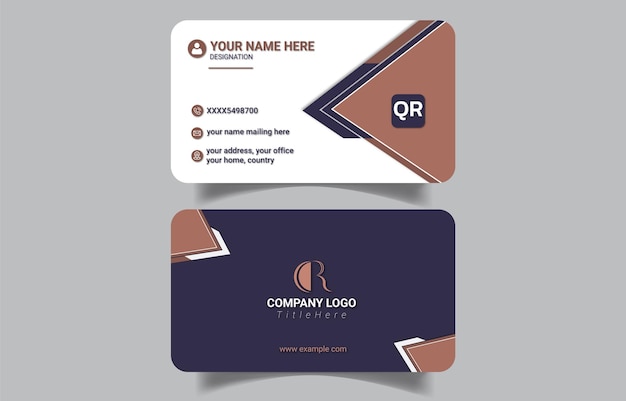 Diseño moderno de tarjetas de visita decorativas