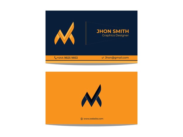 Diseño moderno de tarjetas de visita para el diseñador gráfico Jhon Smith