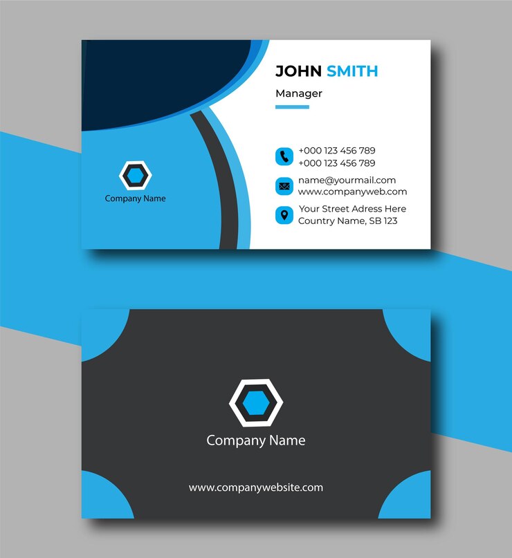 Diseño moderno de tarjetas de visita en estilo profesional.