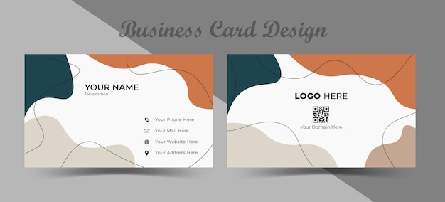 Diseño moderno de tarjetas de visita con formas abstractas plantilla de tarjeta de visita moderna con diferentes colores
