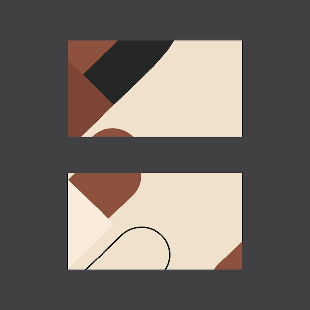 Diseño moderno de tarjetas de visita con formas geométricas abstractas