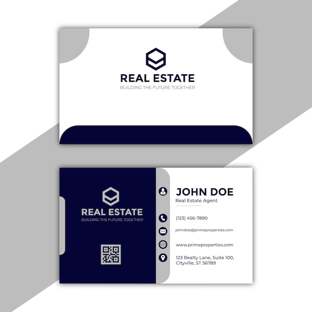 Diseño moderno de tarjetas de visita inmobiliarias