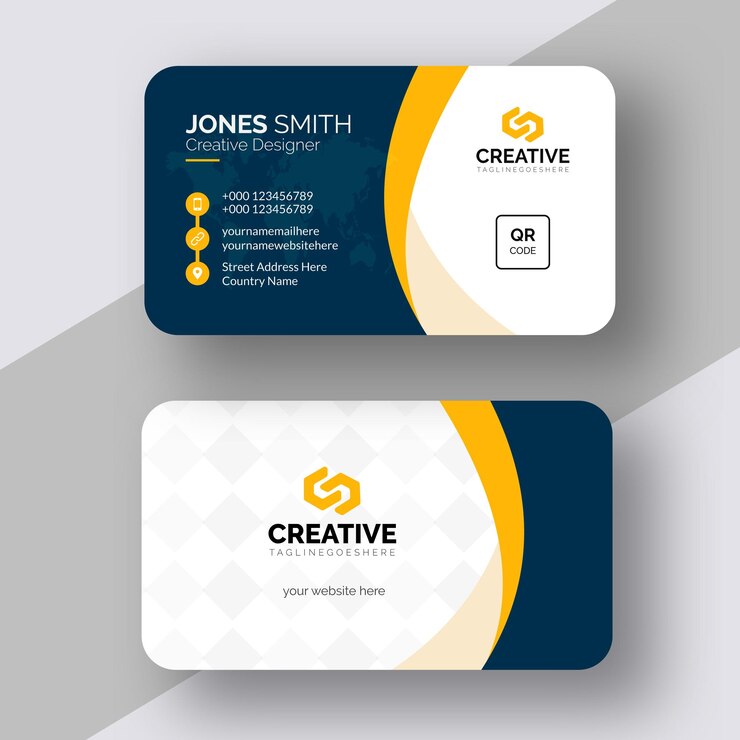 Diseño moderno de tarjetas de visita con marca creativa