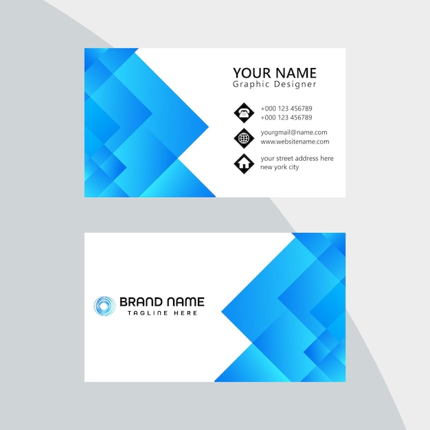 Diseño moderno de tarjetas de visita profesionales