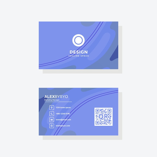 Diseño moderno de tarjetas de visita púrpuras