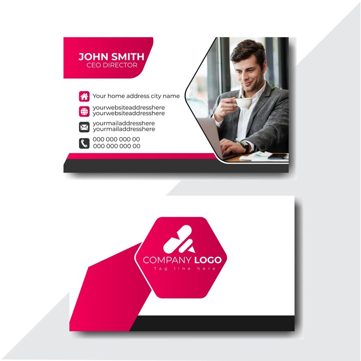 Vector diseño moderno de tarjetas de visita