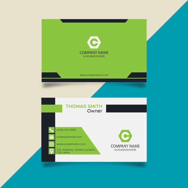 Diseño moderno de tarjetas de visita