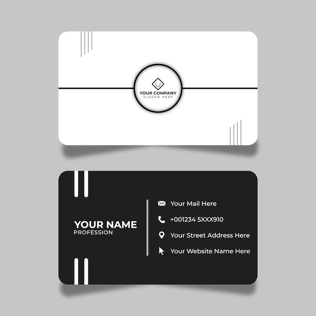 Diseño moderno de tarjetas de visita