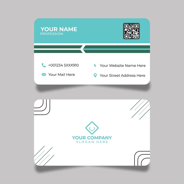 Diseño moderno de tarjetas de visita
