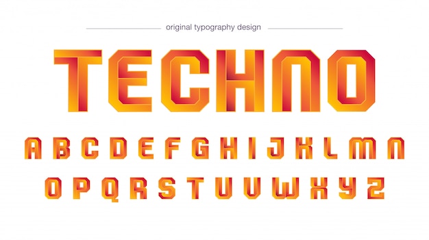 Diseño moderno de tipografía naranja.