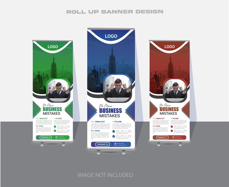 Diseño moderno y único de Corporate Rollup Benner con capa organizada