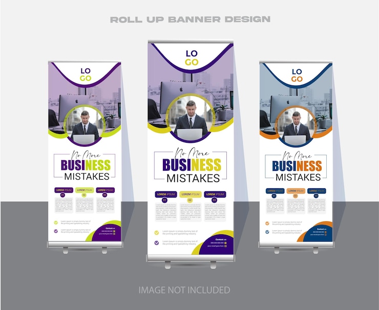 Diseño moderno y único de Corporate Rollup Benner con capa organizada