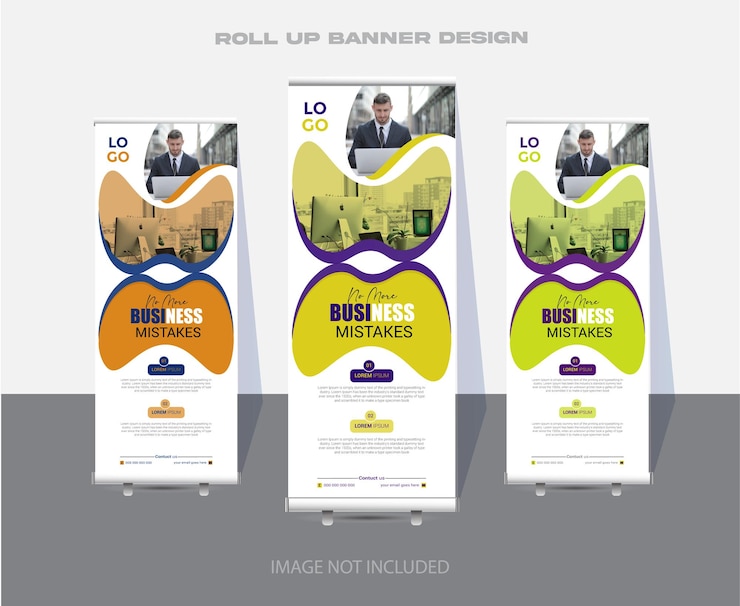 Diseño moderno y único de Corporate Rollup Benner con capa organizada