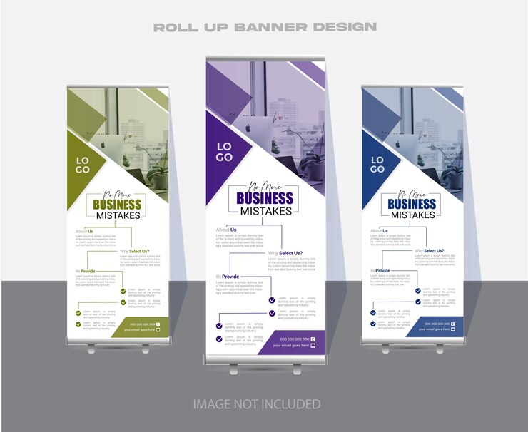 Diseño moderno y único de Corporate Rollup Benner con capa organizada