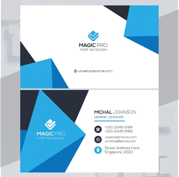 Diseño moderno y único de tarjetas de visita