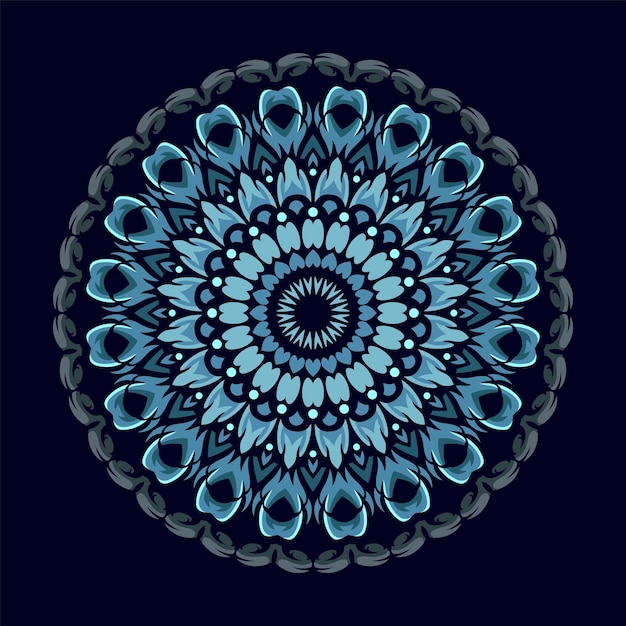 Diseño moderno del vector del ejemplo del arte de la mandala