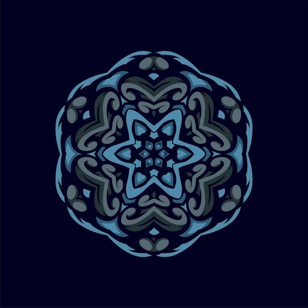 Diseño moderno del vector del ejemplo del arte de la mandala
