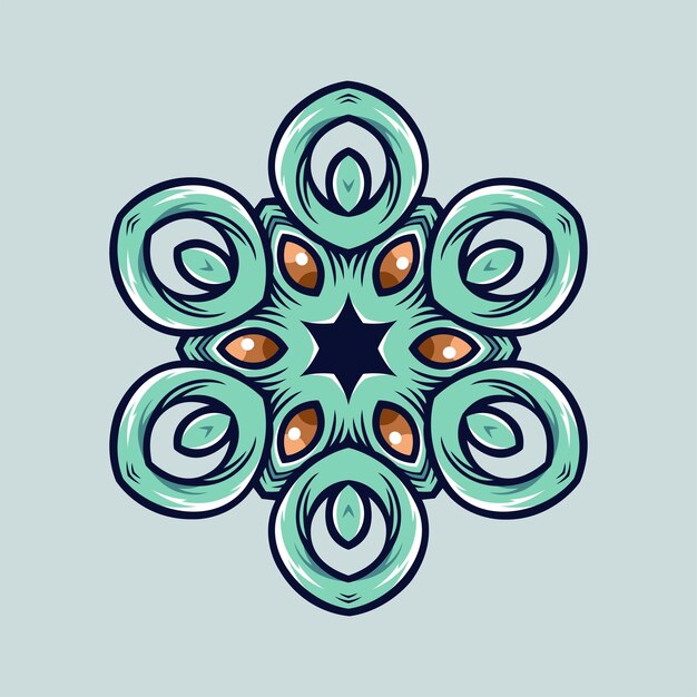 Diseño moderno del vector del ejemplo del arte de la mandala