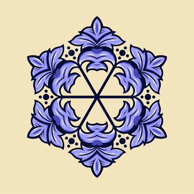 Diseño moderno del vector del ejemplo del arte de la mandala