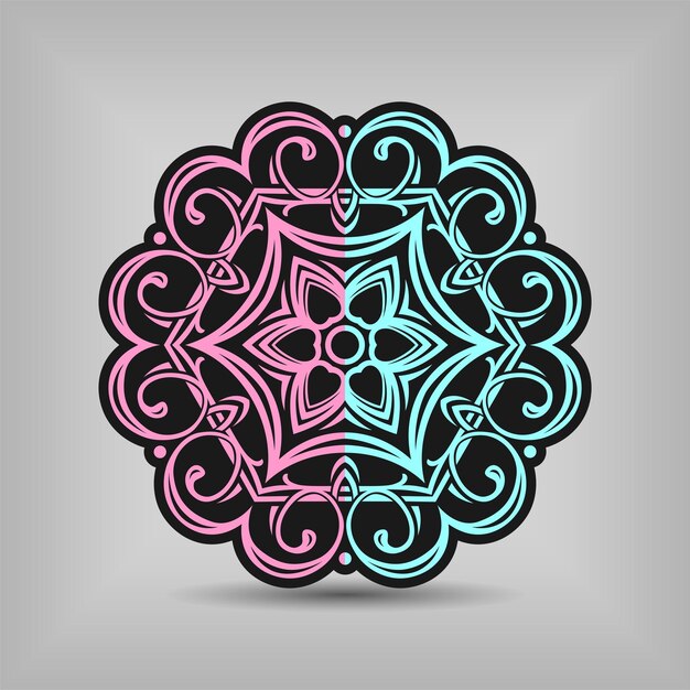 Diseño moderno del vector del ejemplo del arte de la mandala