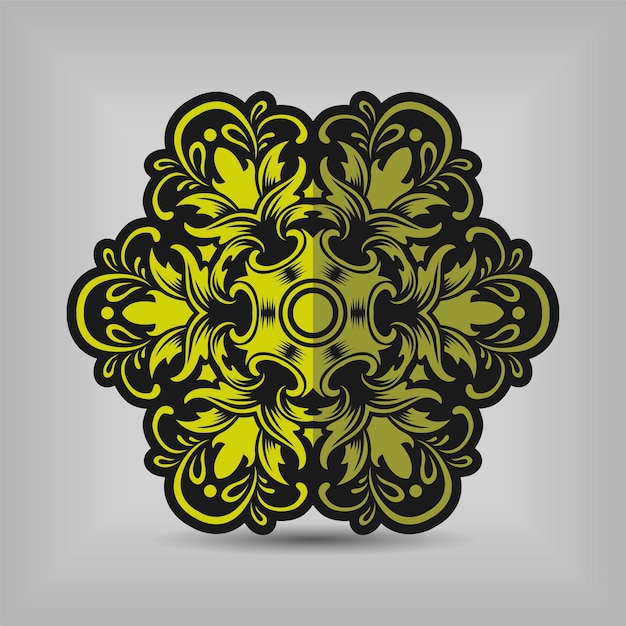 Diseño moderno del vector del ejemplo del arte de la mandala