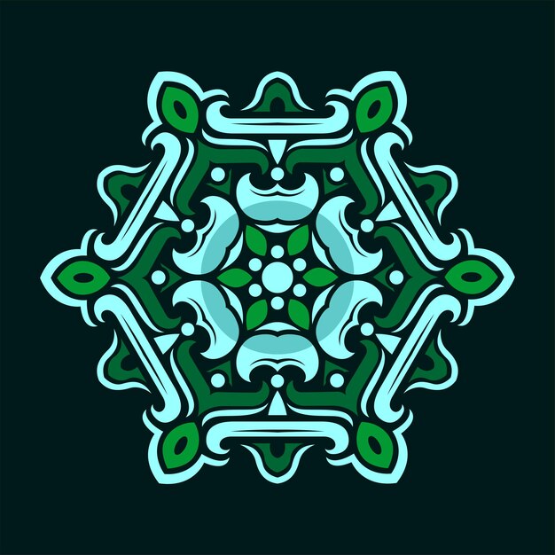Diseño moderno del vector del ejemplo del arte de la mandala