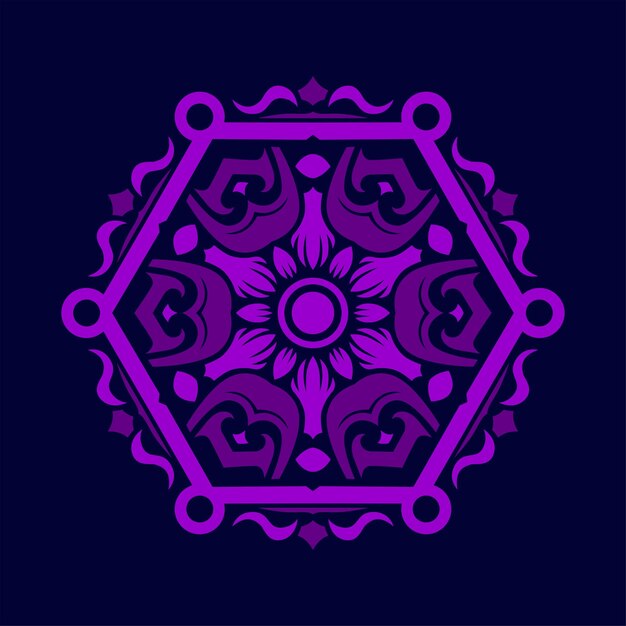 Diseño moderno del vector del ejemplo del arte de la mandala