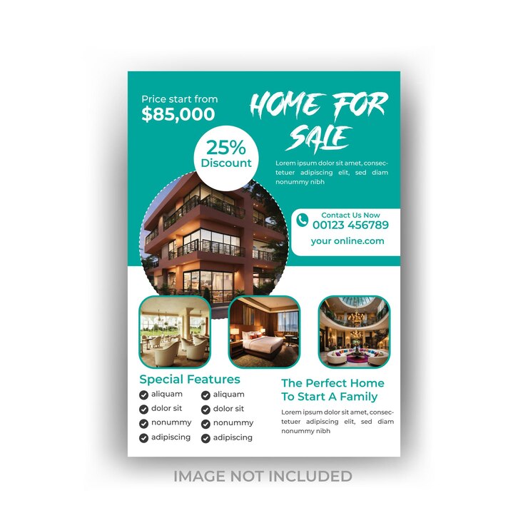 Diseño moderno de volantes inmobiliarios Diseño de volantes inmuebles