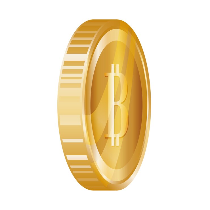 Vector diseño de la moneda de bitcoin