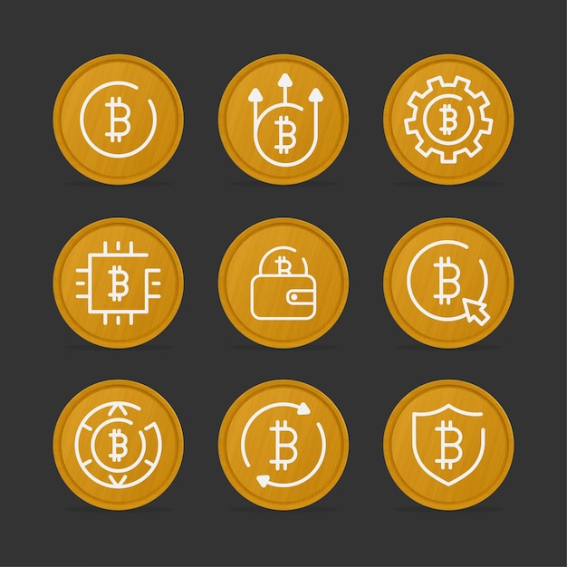 diseño de moneda criptográfica vectorial libre