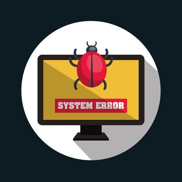 diseño de monitor de virus de error de sistema